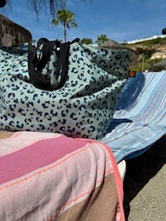 Blue Leopard Contents Bag - The Contents Bag