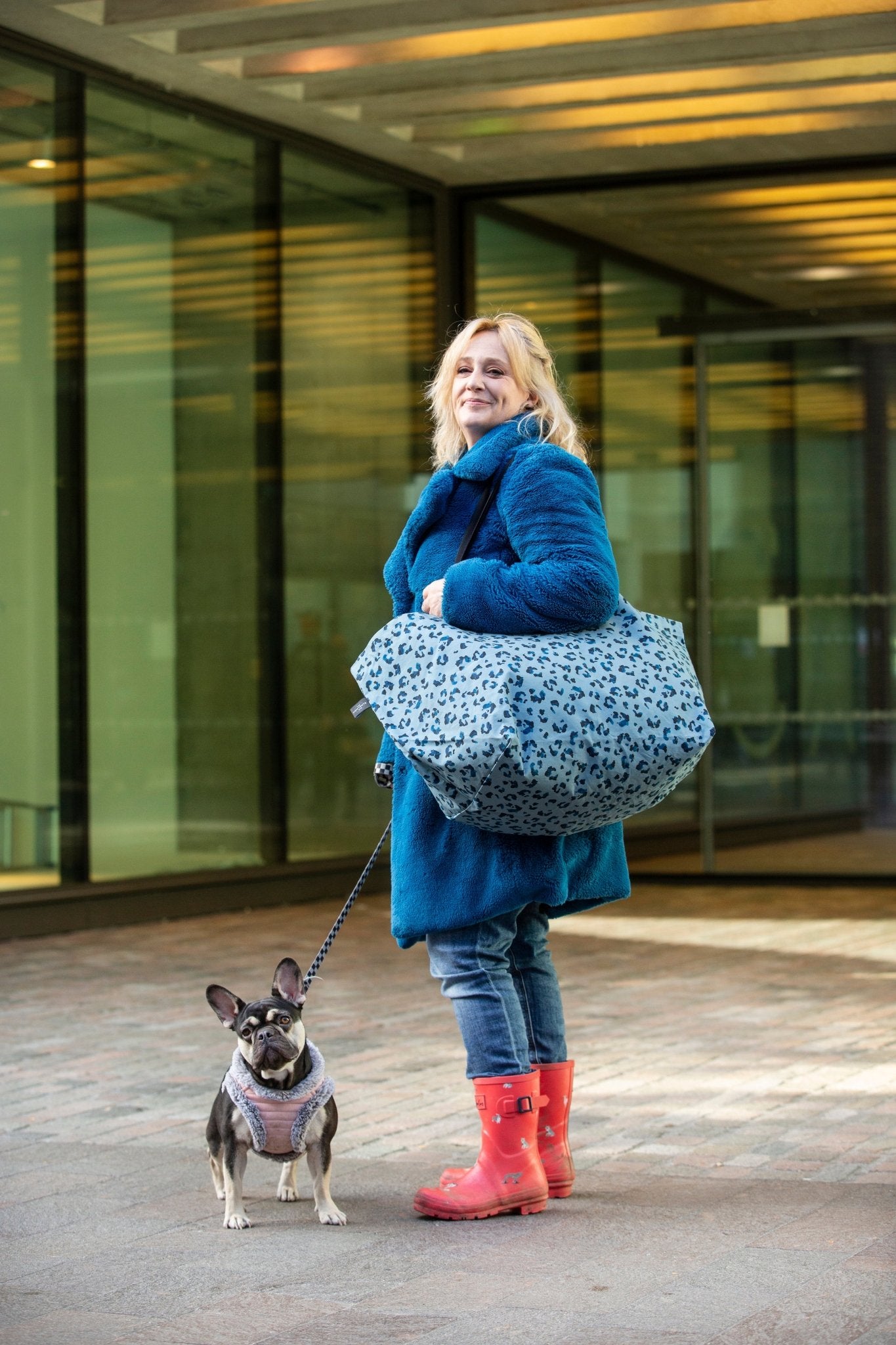 Blue Leopard Contents Bag - The Contents Bag