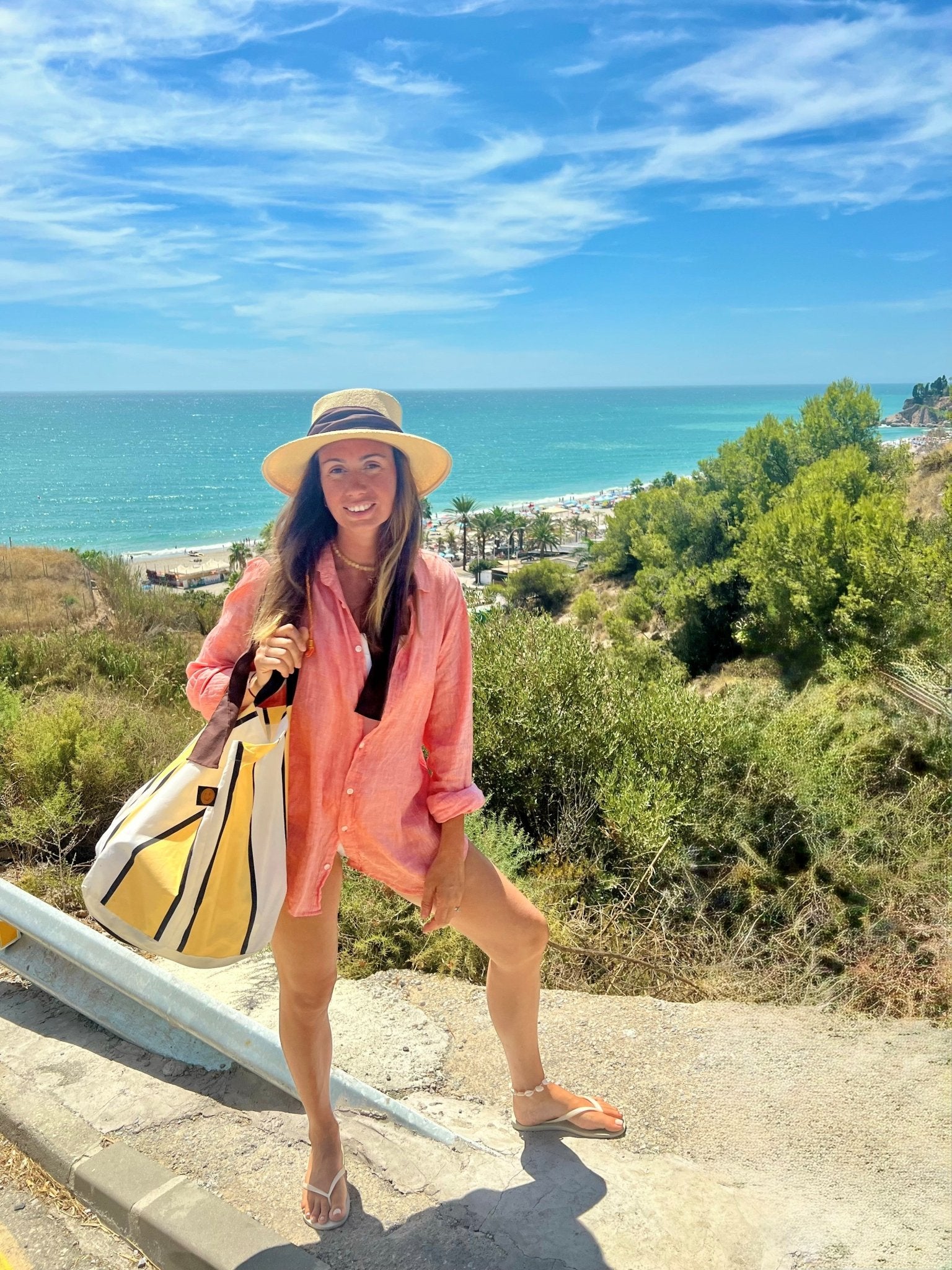 Butter Yellow Striped Contents Bag - The Contents Bag