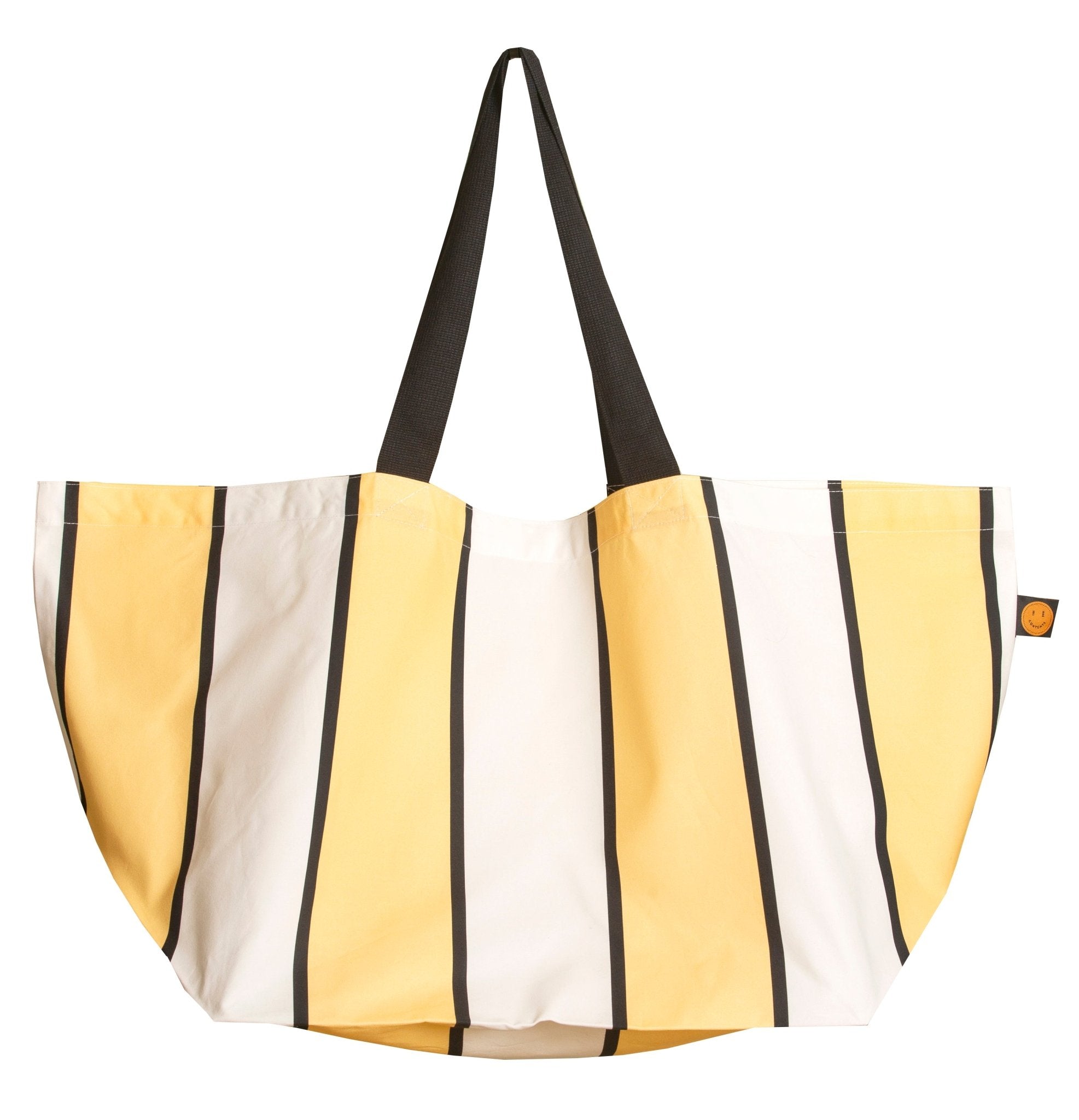 Butter Yellow Striped Contents Bag - The Contents Bag