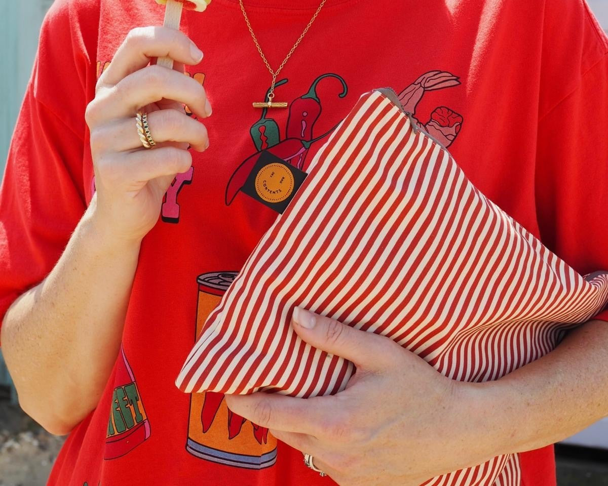 Emma Paton Small Red Contents Pouch - The Contents Bag