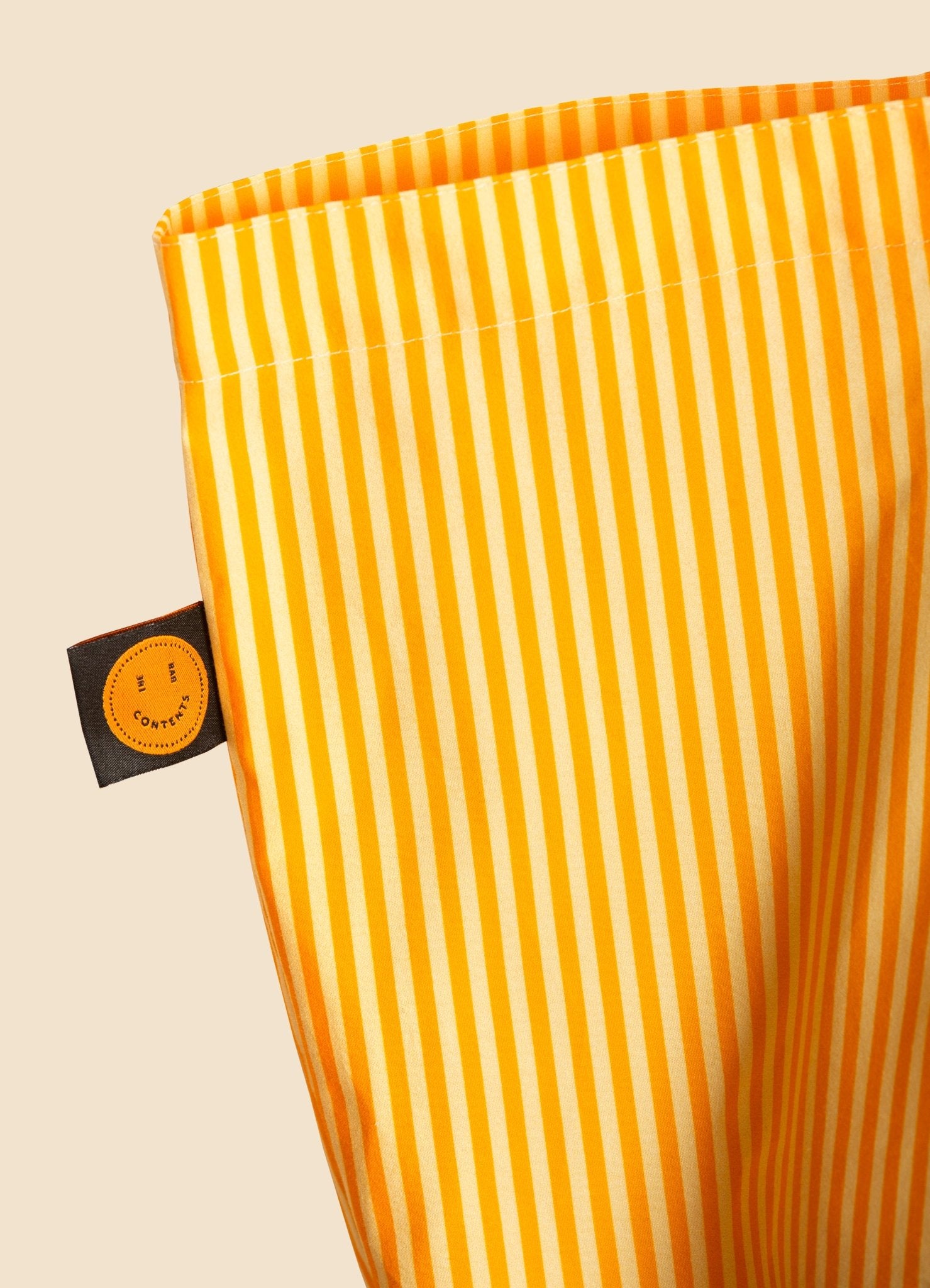Emma Paton Yellow Striped Contents Bag - The Contents Bag