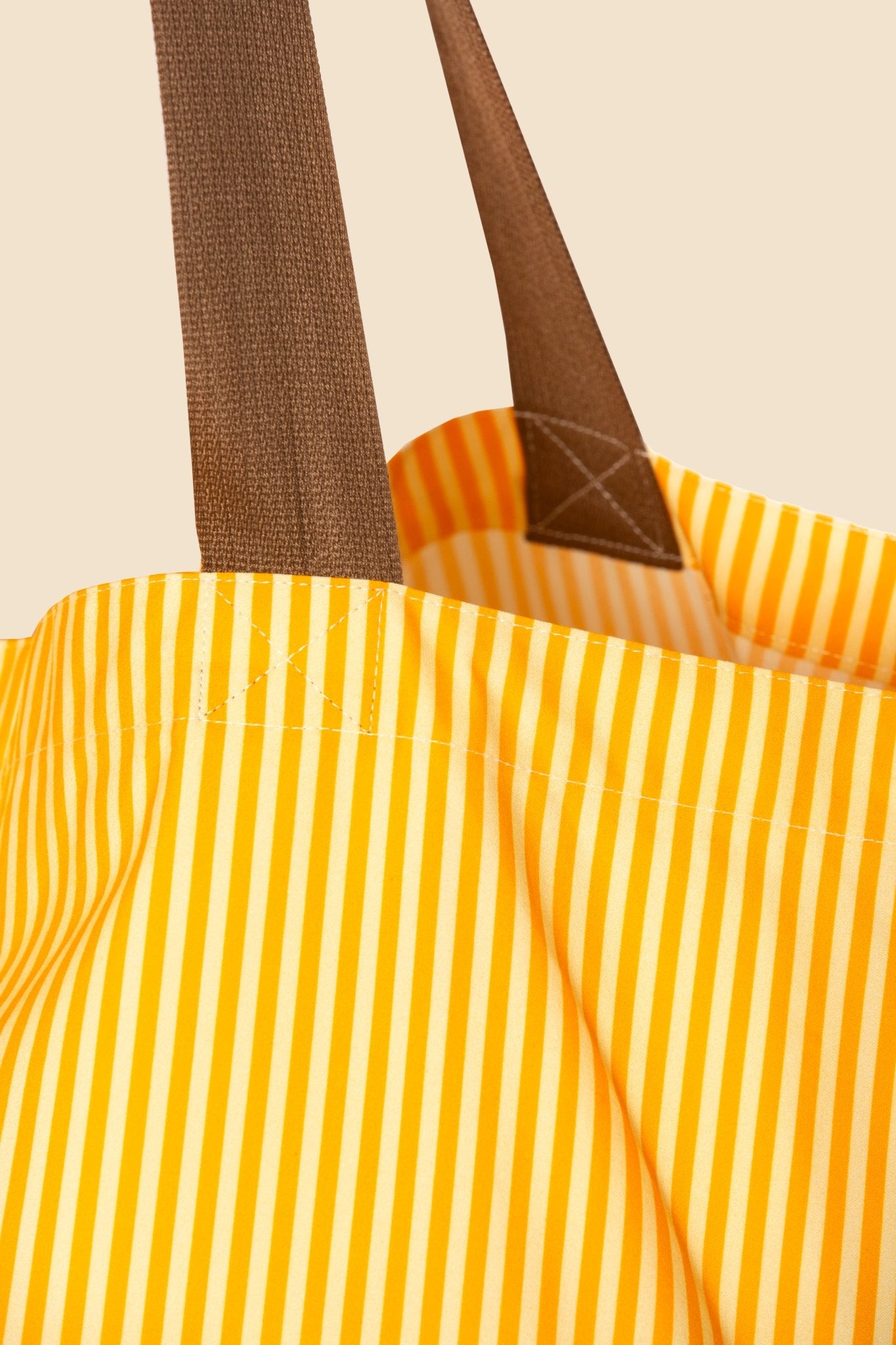 Emma Paton Yellow Striped Contents Bag - The Contents Bag