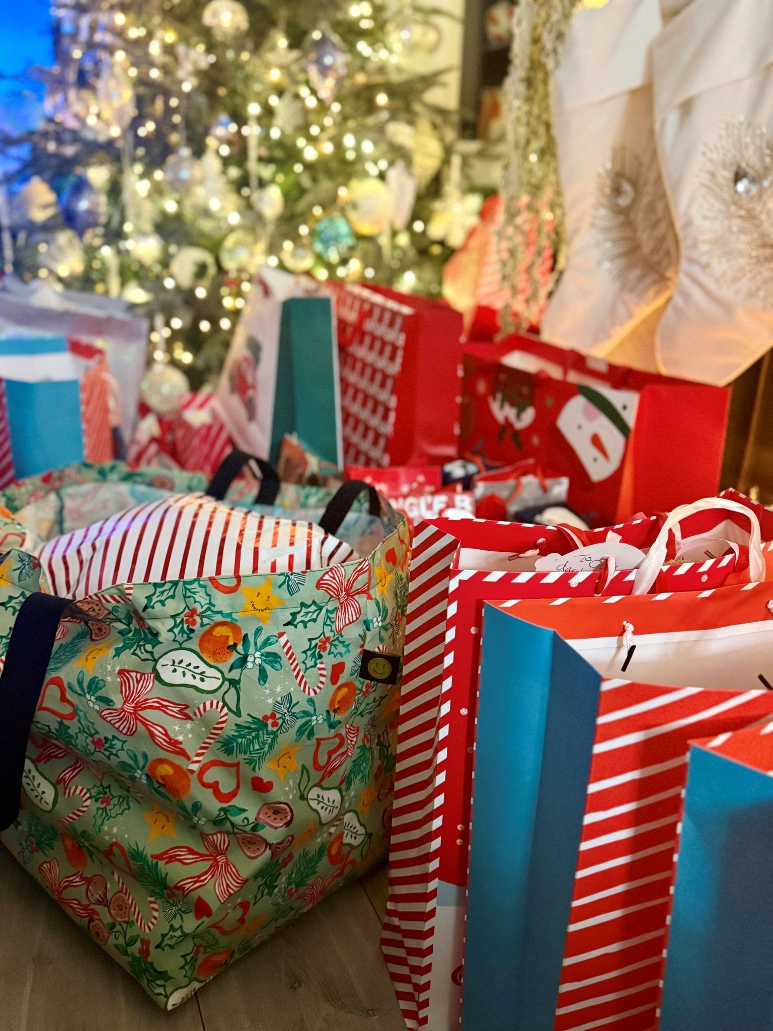 Green Christmas Contents Bag - The Contents Bag