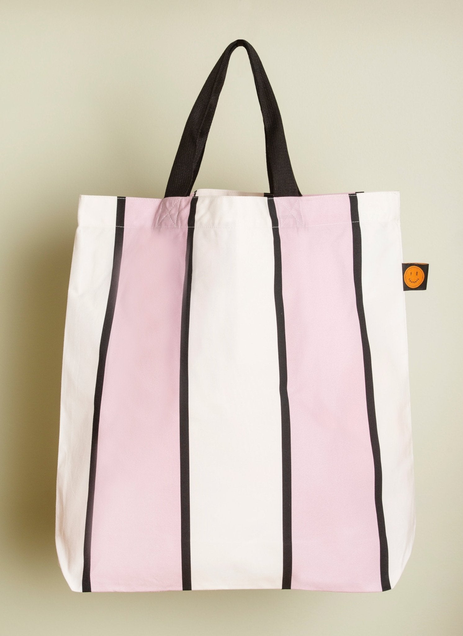 Mauve Striped Contents Book Bag - The Contents Bag