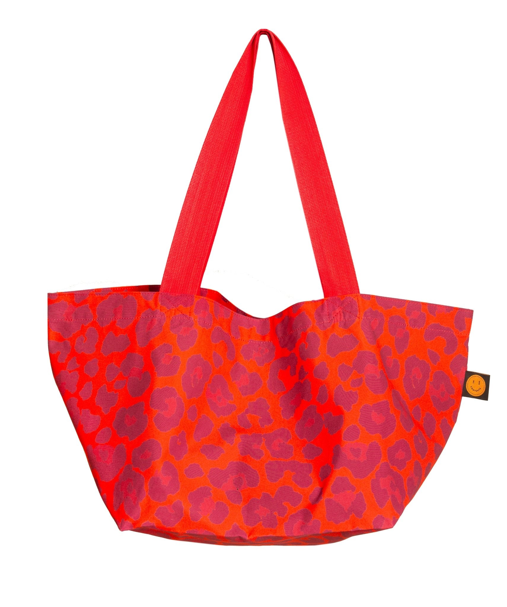 Mini Red Leopard Contents Bag - The Contents Bag