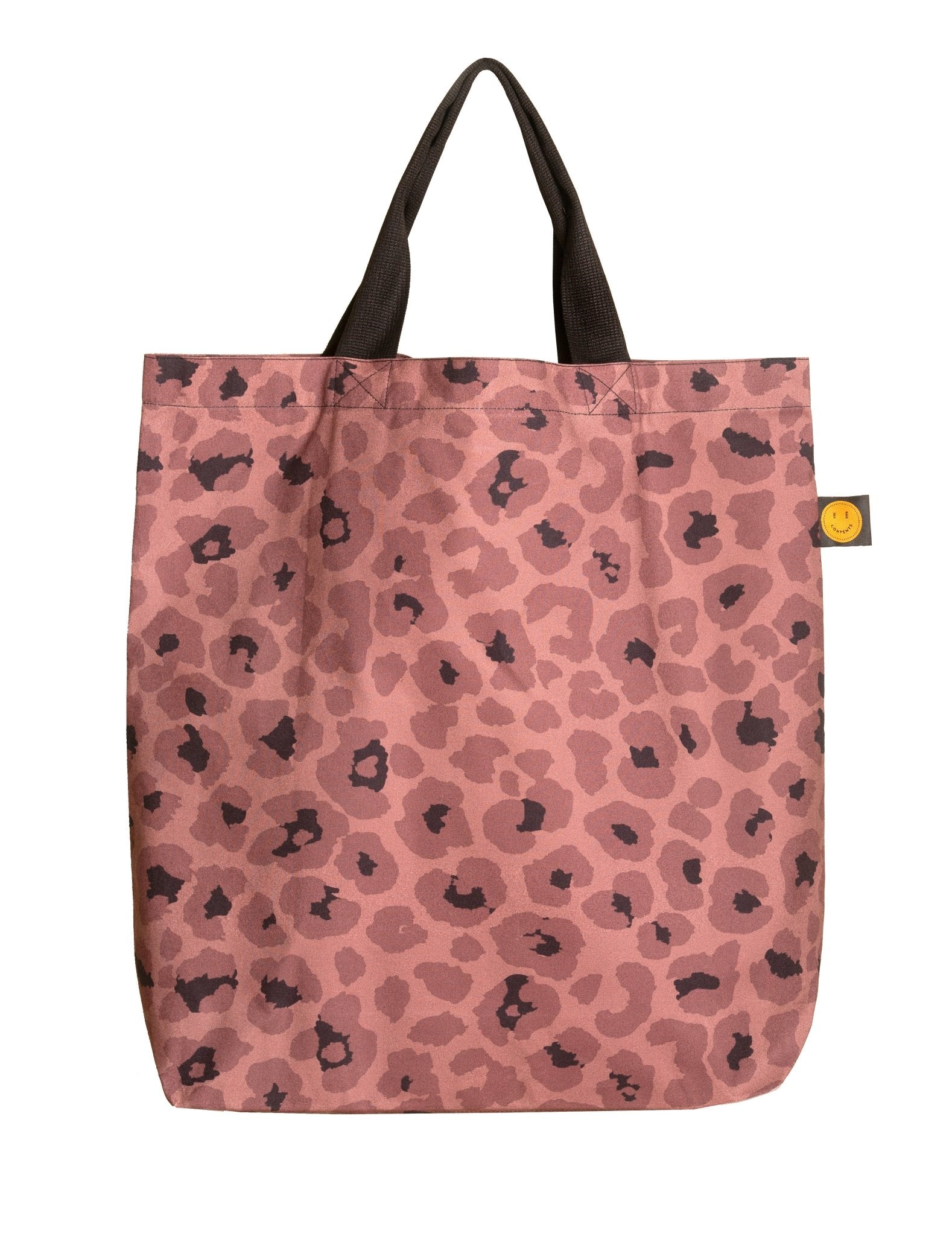 Mocha Leopard Contents Book Bag - The Contents Bag