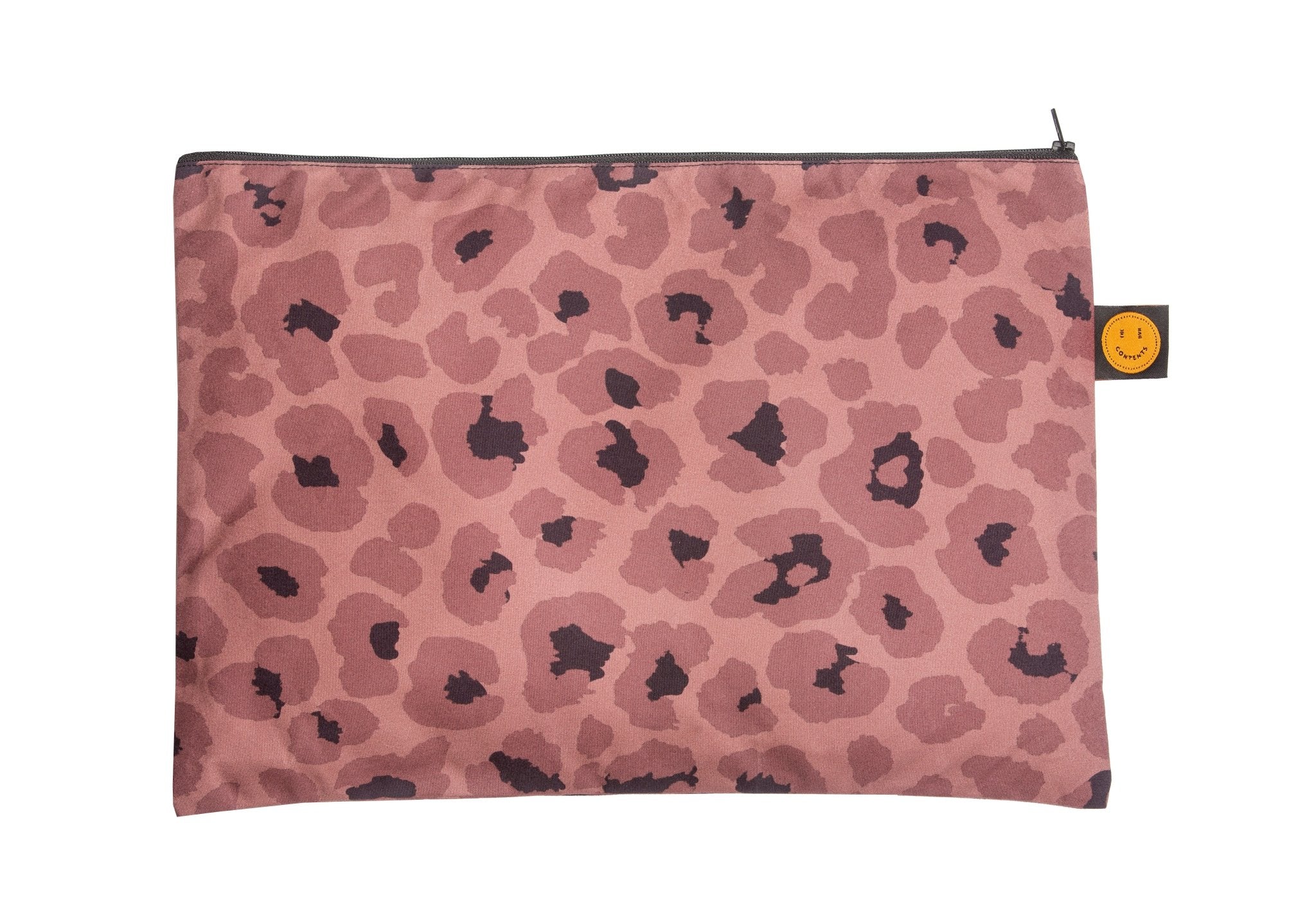 Mocha Leopard Large Contents Pouch - The Contents Bag
