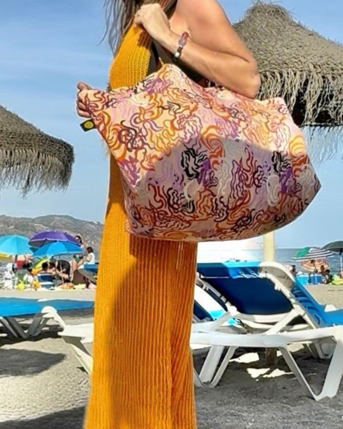 Peach Mushroom Contents Bag - The Contents Bag