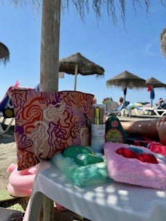 Peachy Mushroom A3 Contents Pouch - The Contents Bag