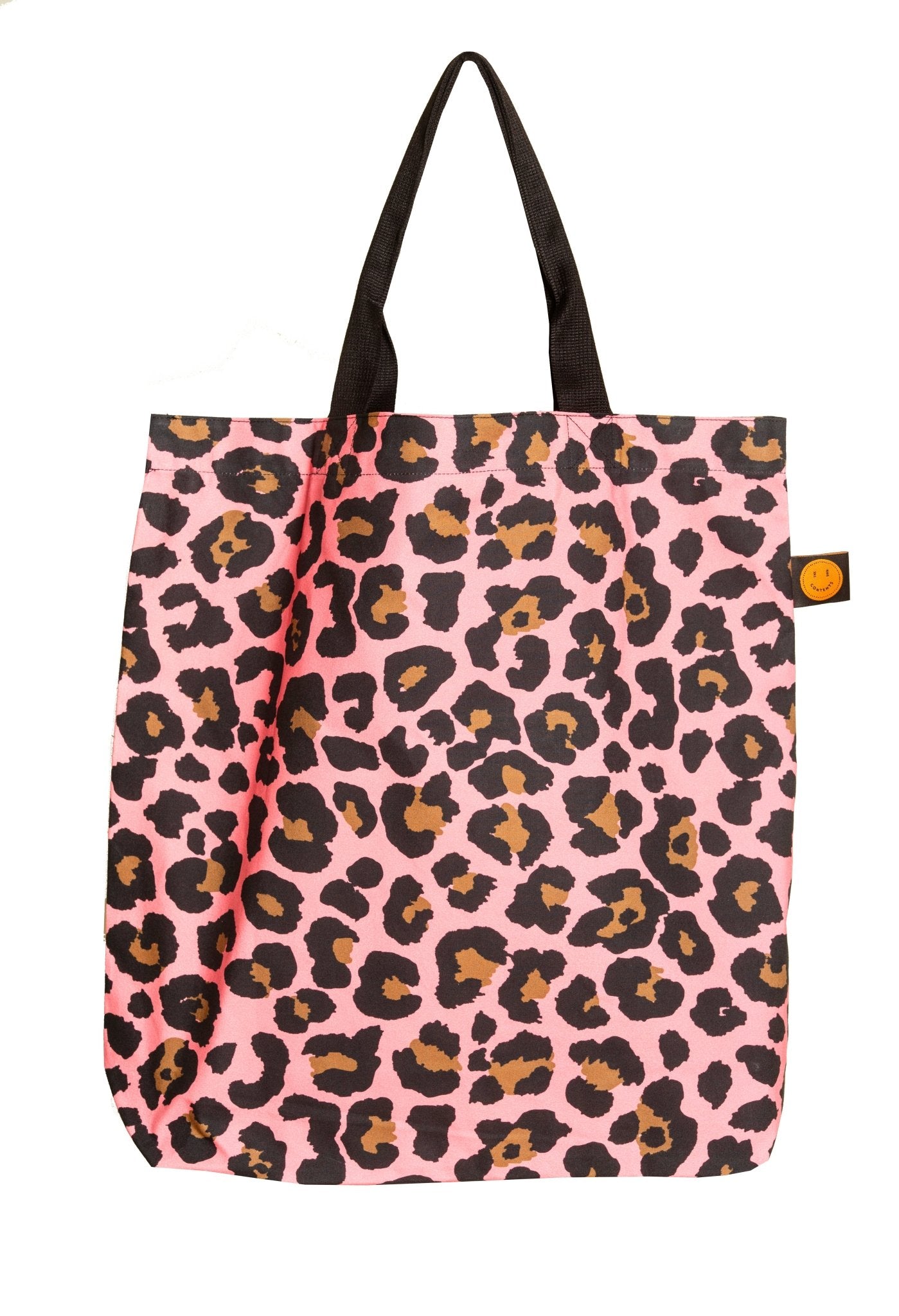 Pink Leopard Contents Book Bag - The Contents Bag