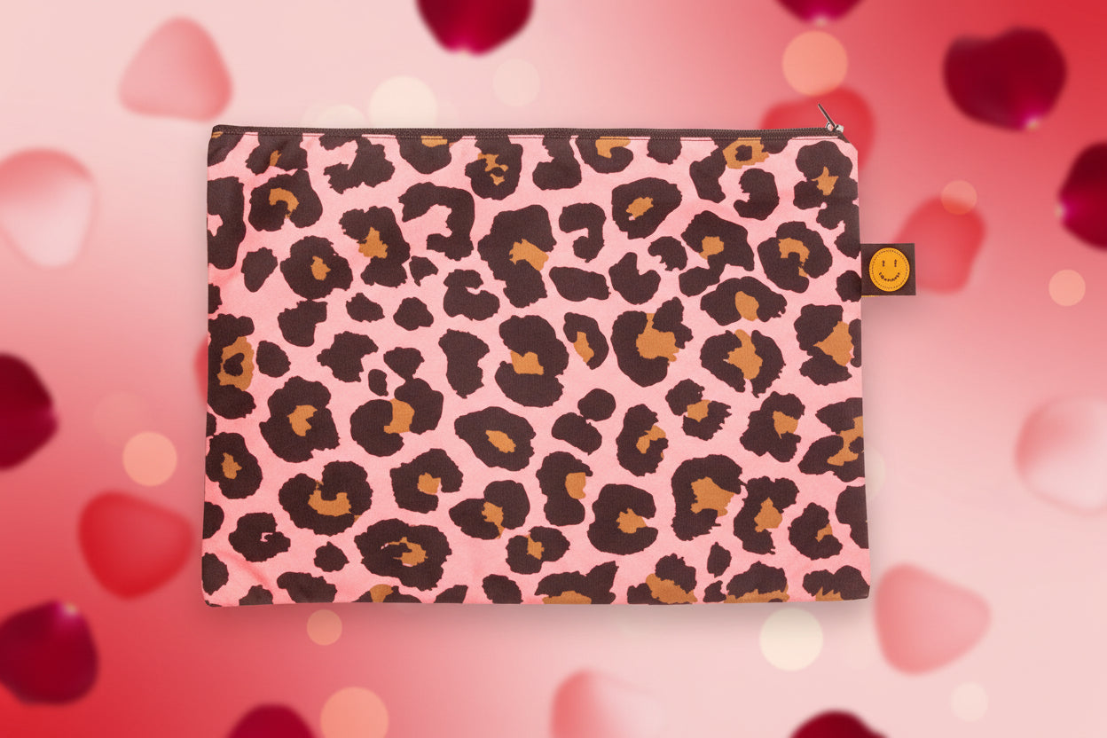 Pink Leopard Large Contents Pouch - The Contents Bag