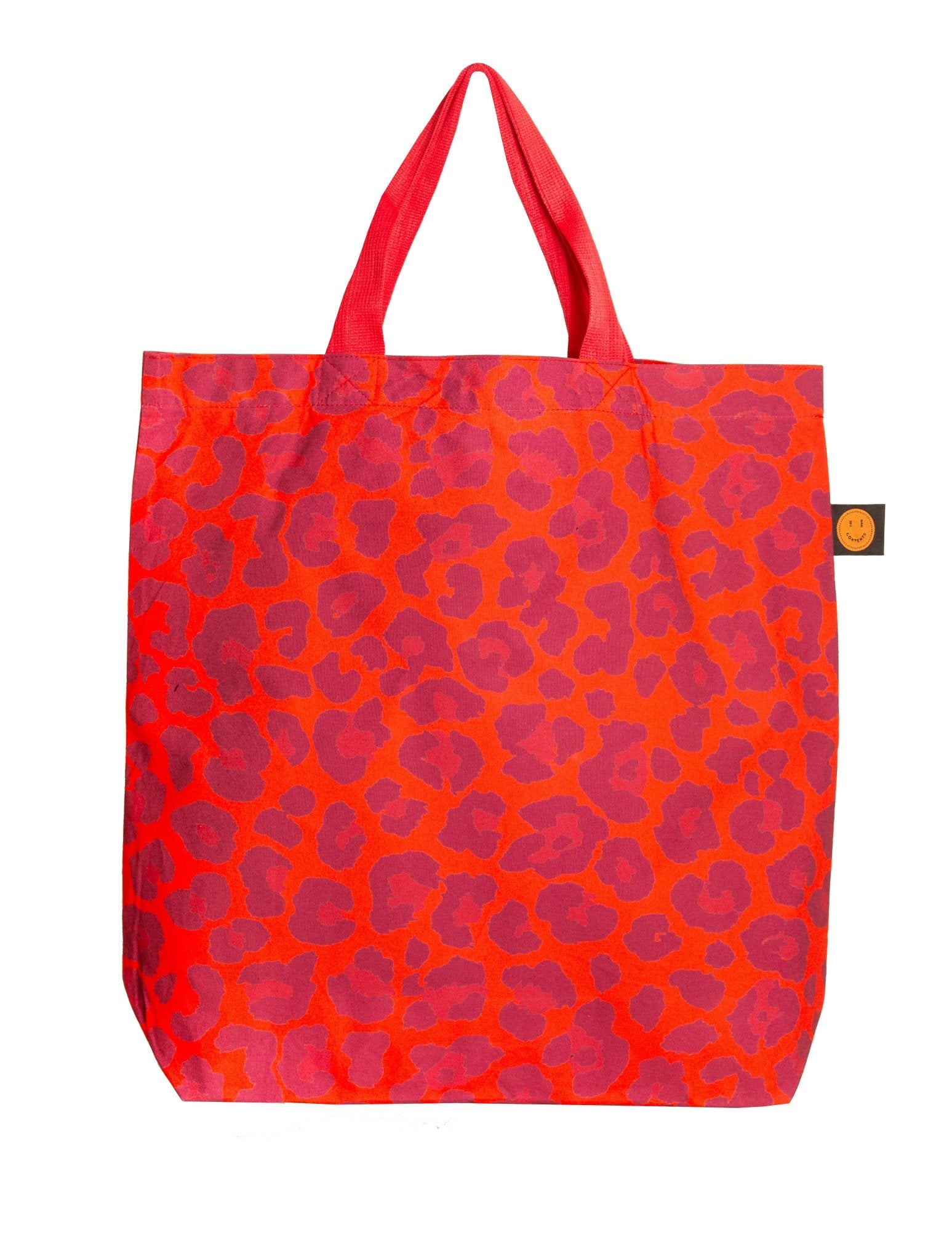 Red Leopard Contents Book Bag - The Contents Bag