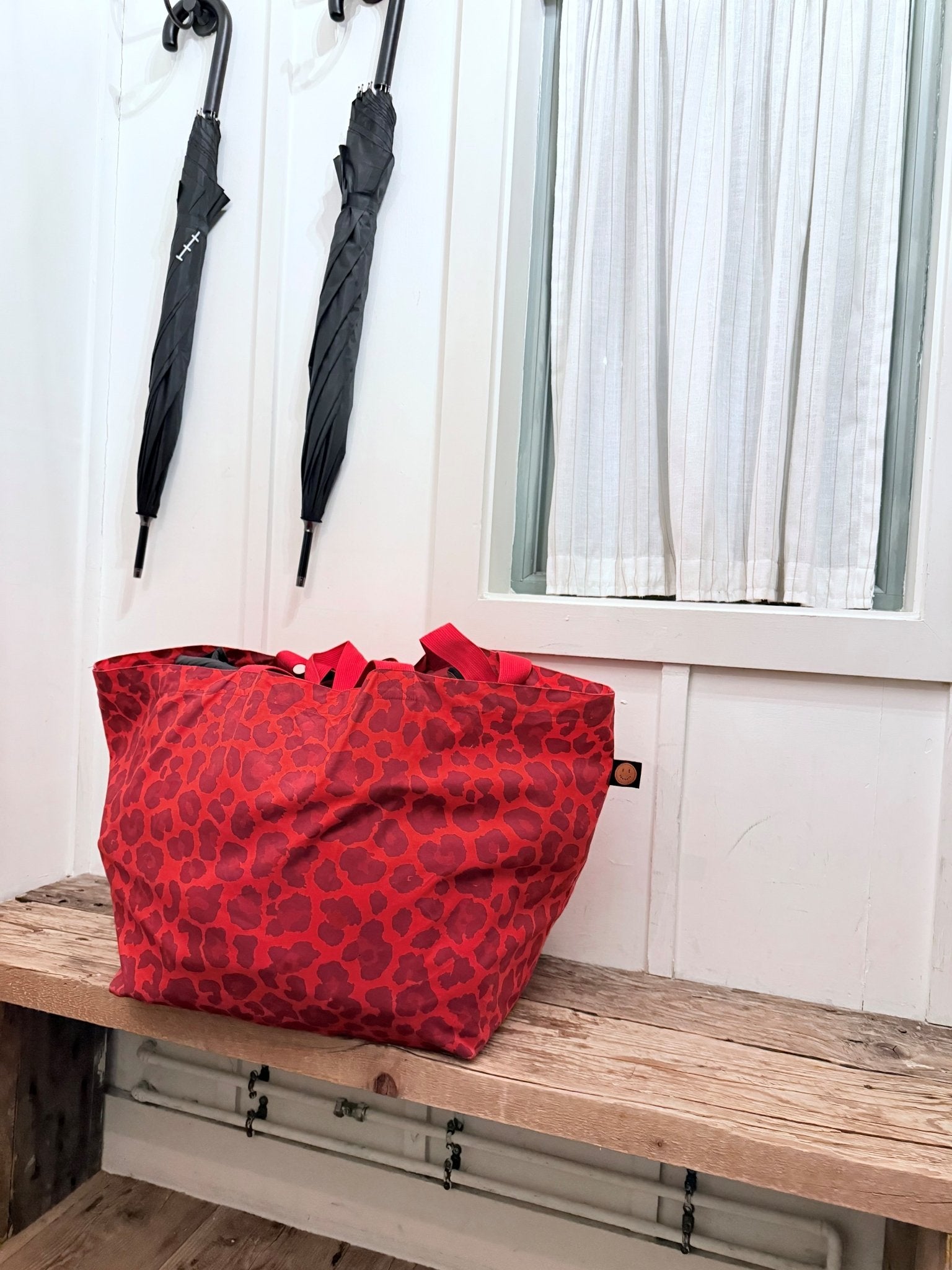 Red Leopard Oversize Contents Tote - The Contents Bag