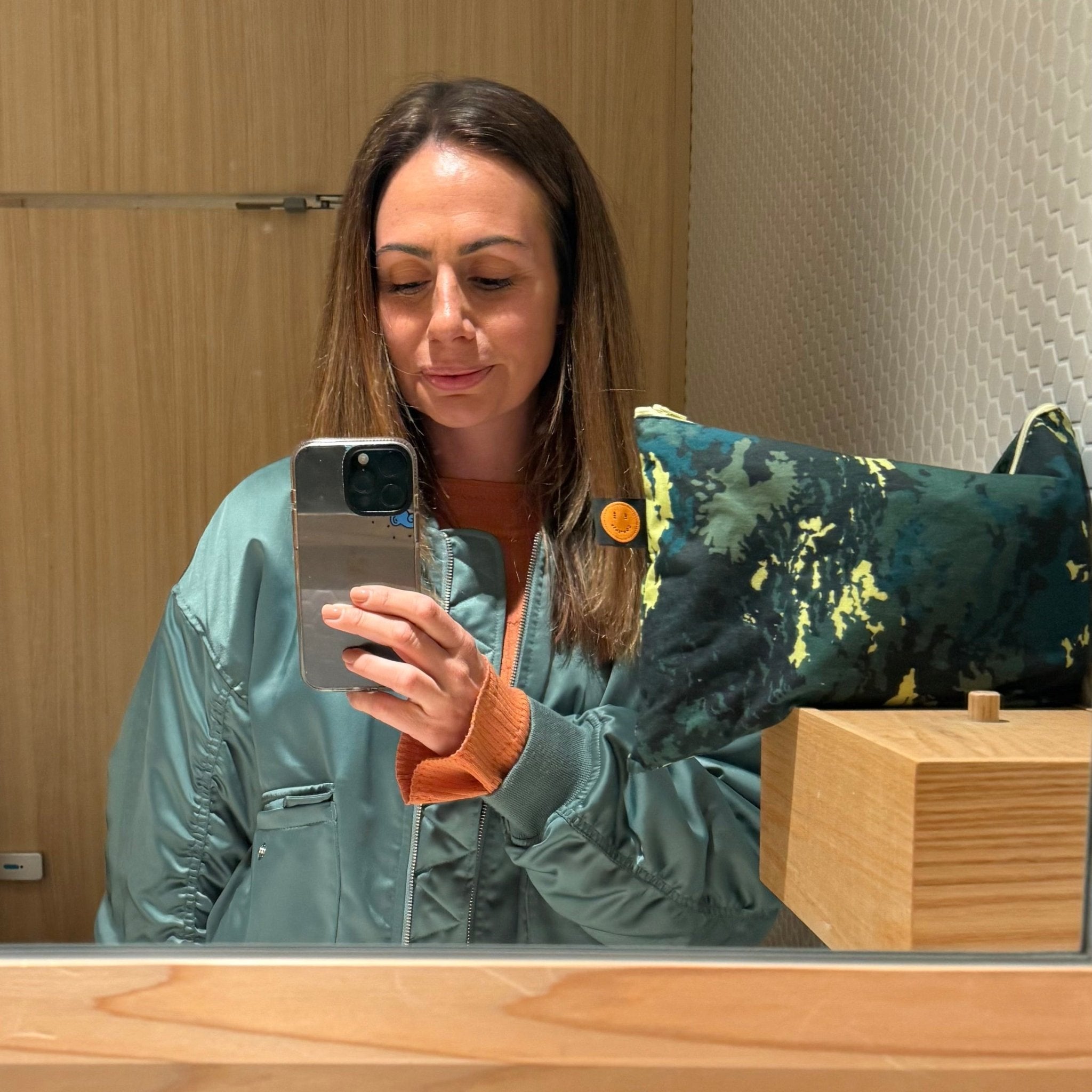 tree canopy pouch in bathroom