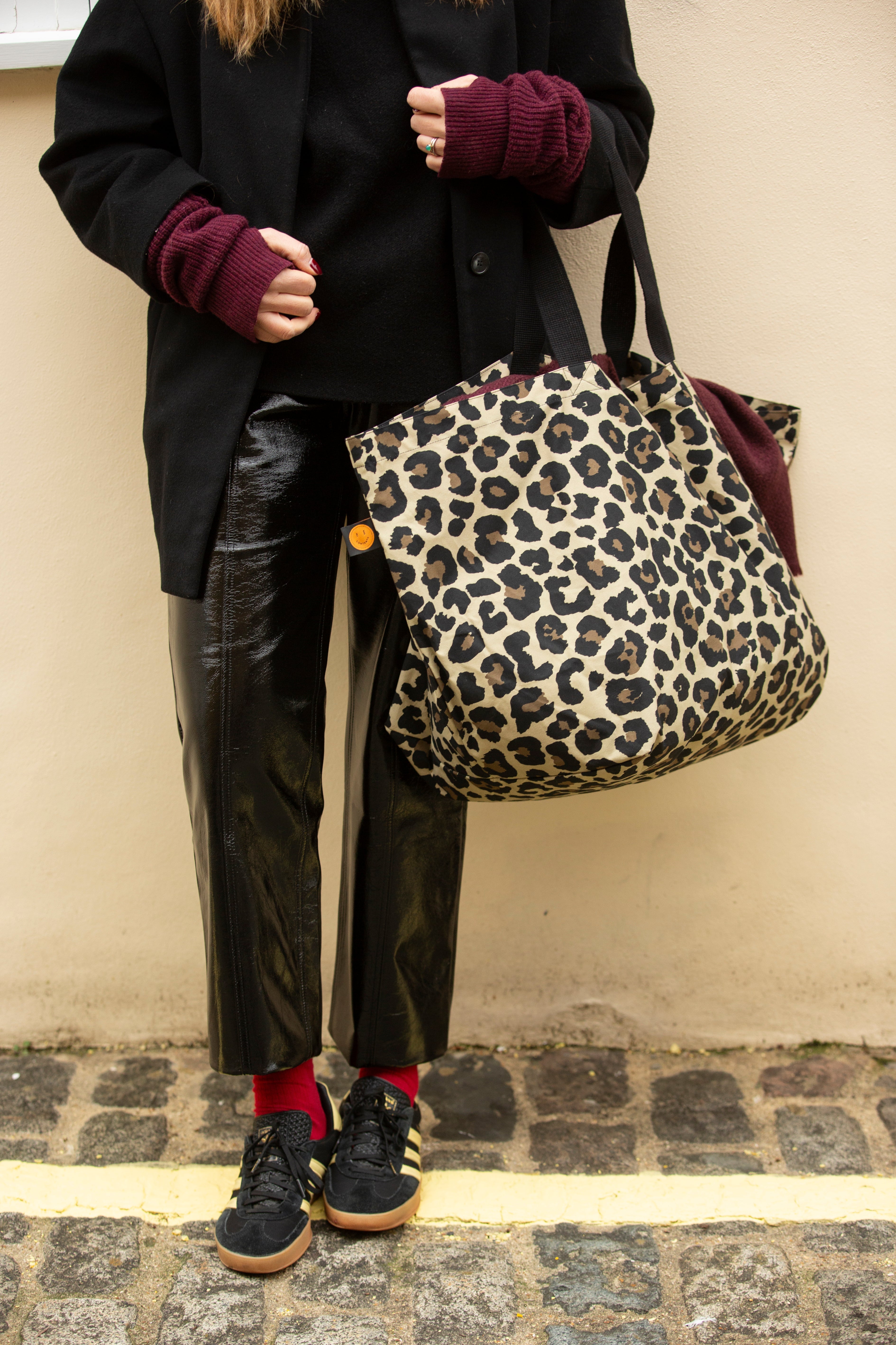 large leopard tote