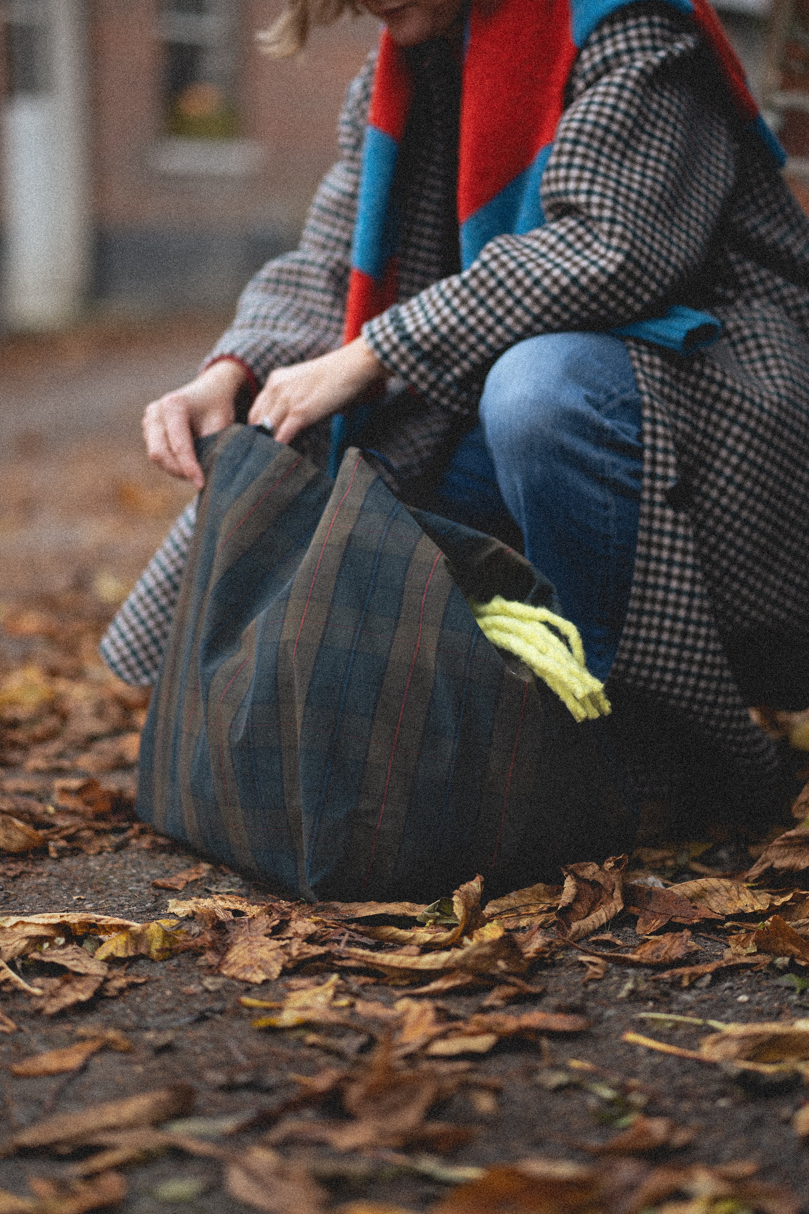 large tartan bag