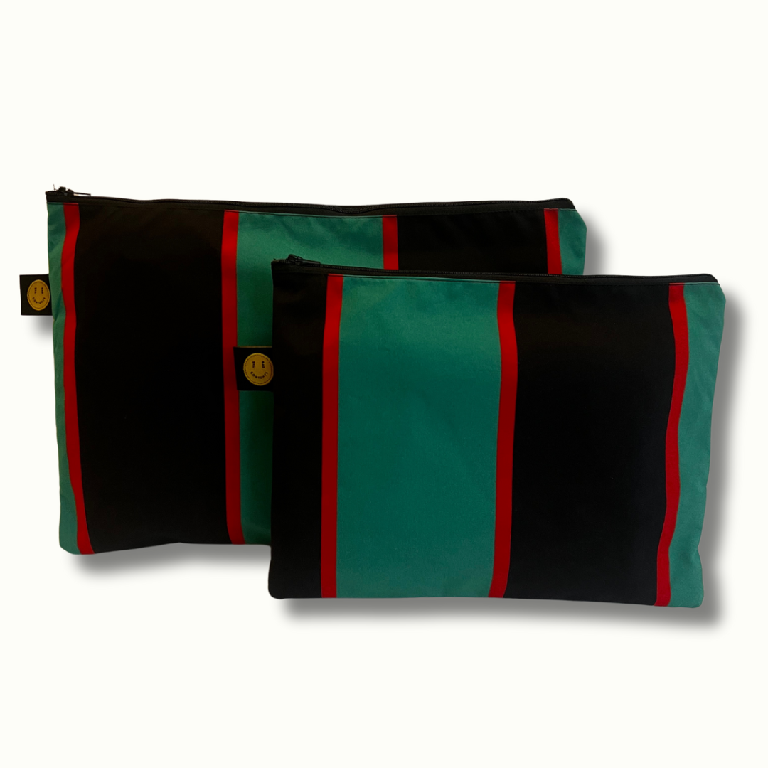 stripey pouch