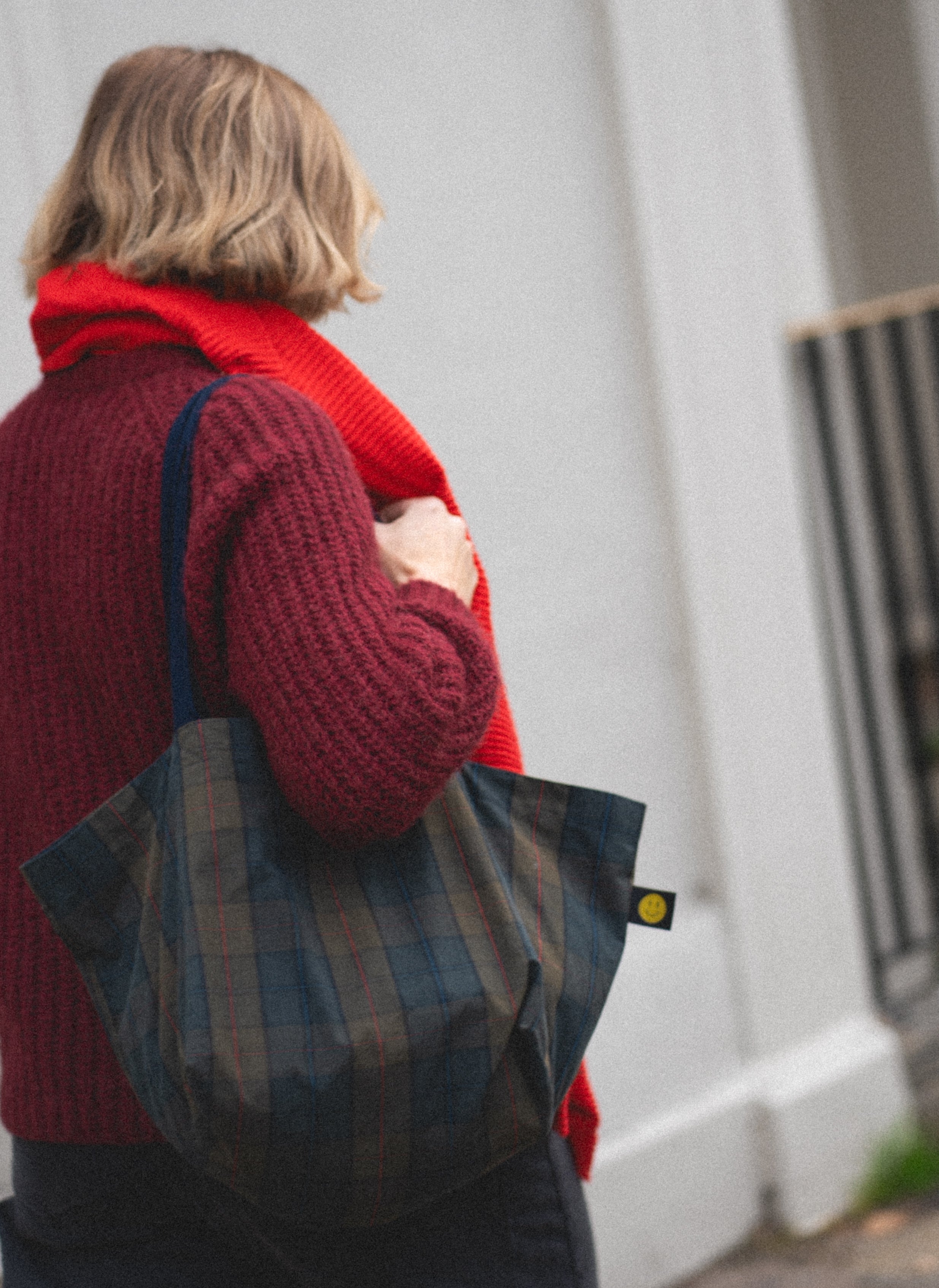 small tartan bag