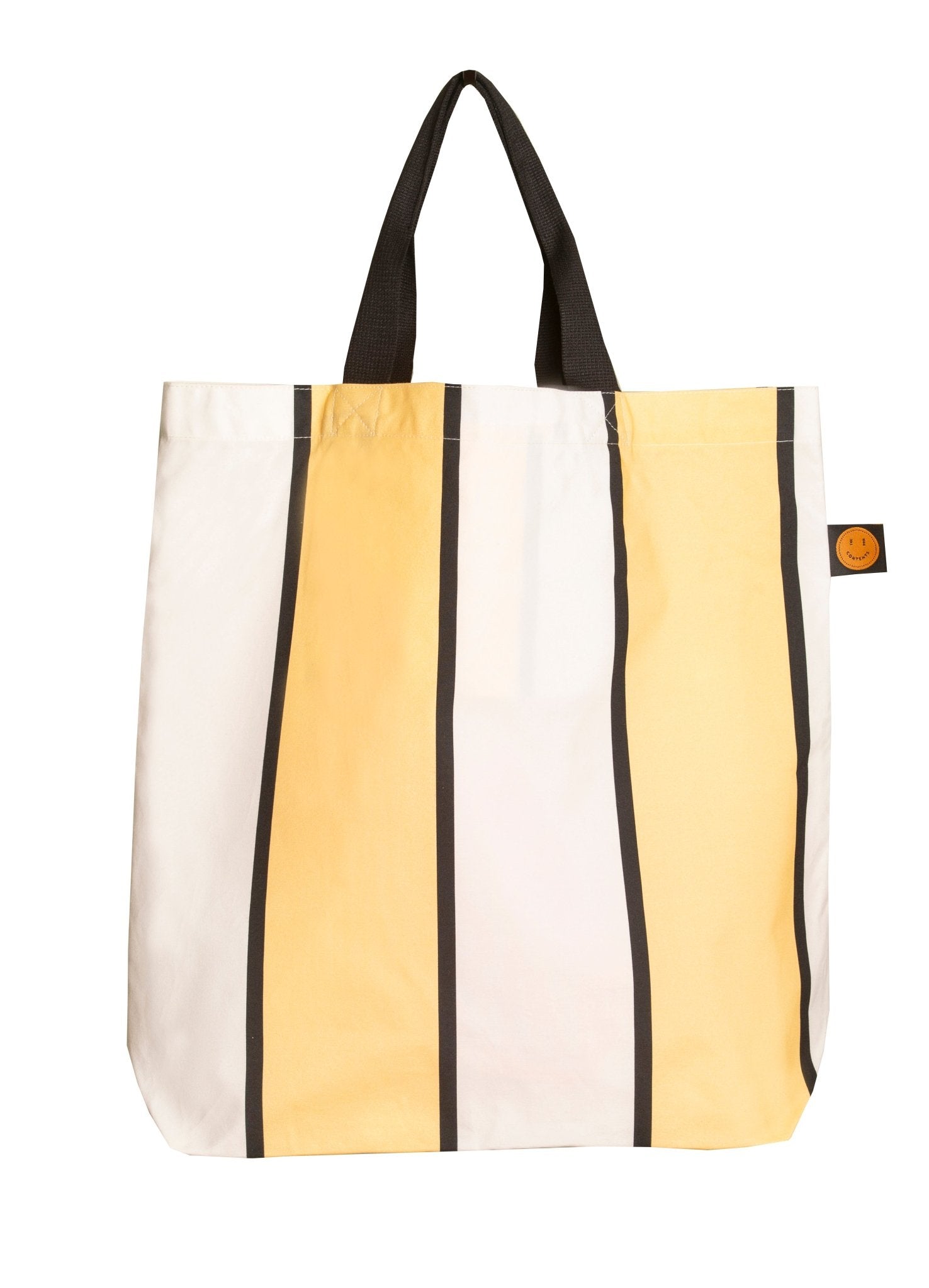 Butter Yellow Striped Contents Book Bag - The Contents Bag