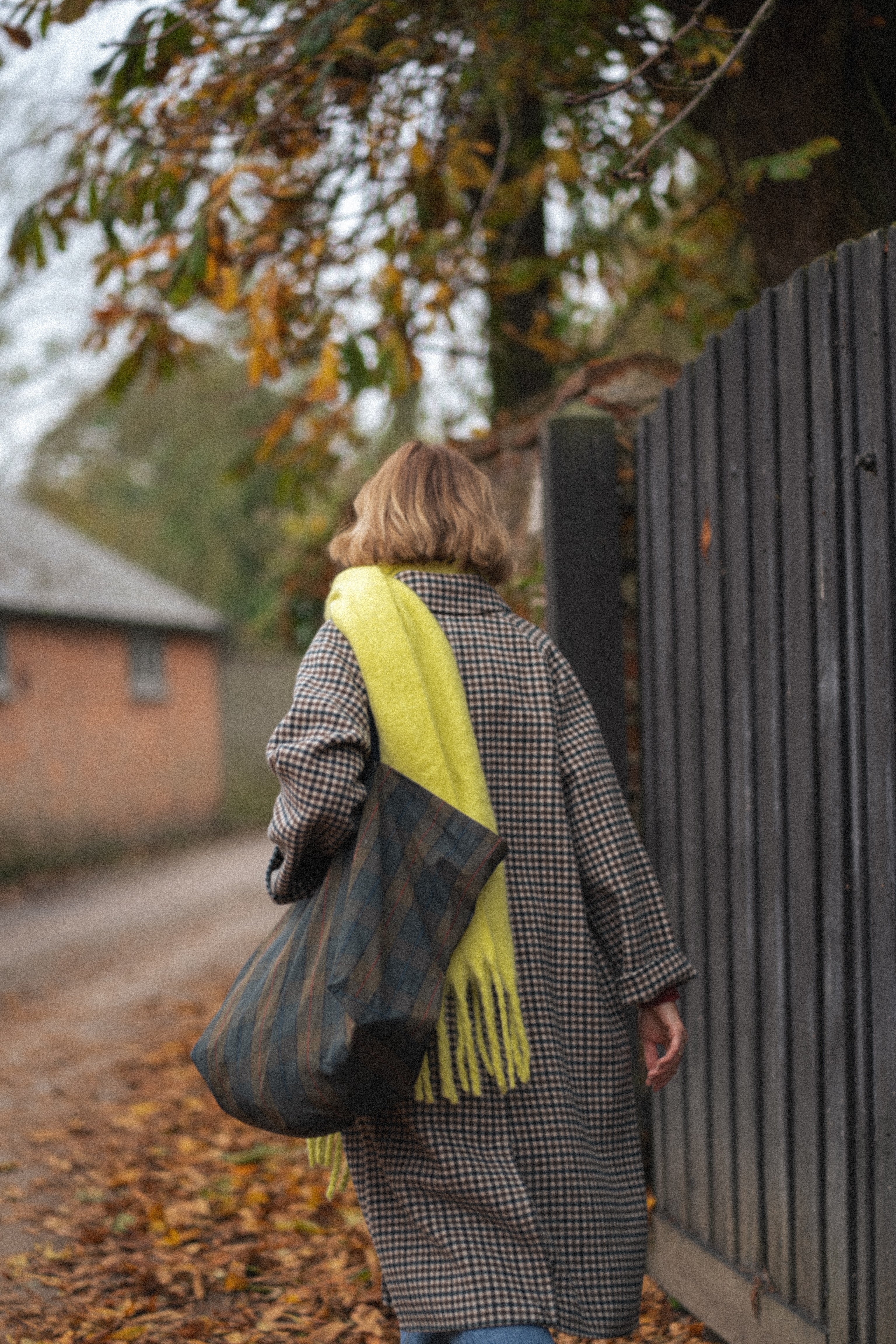 tartan tote bag