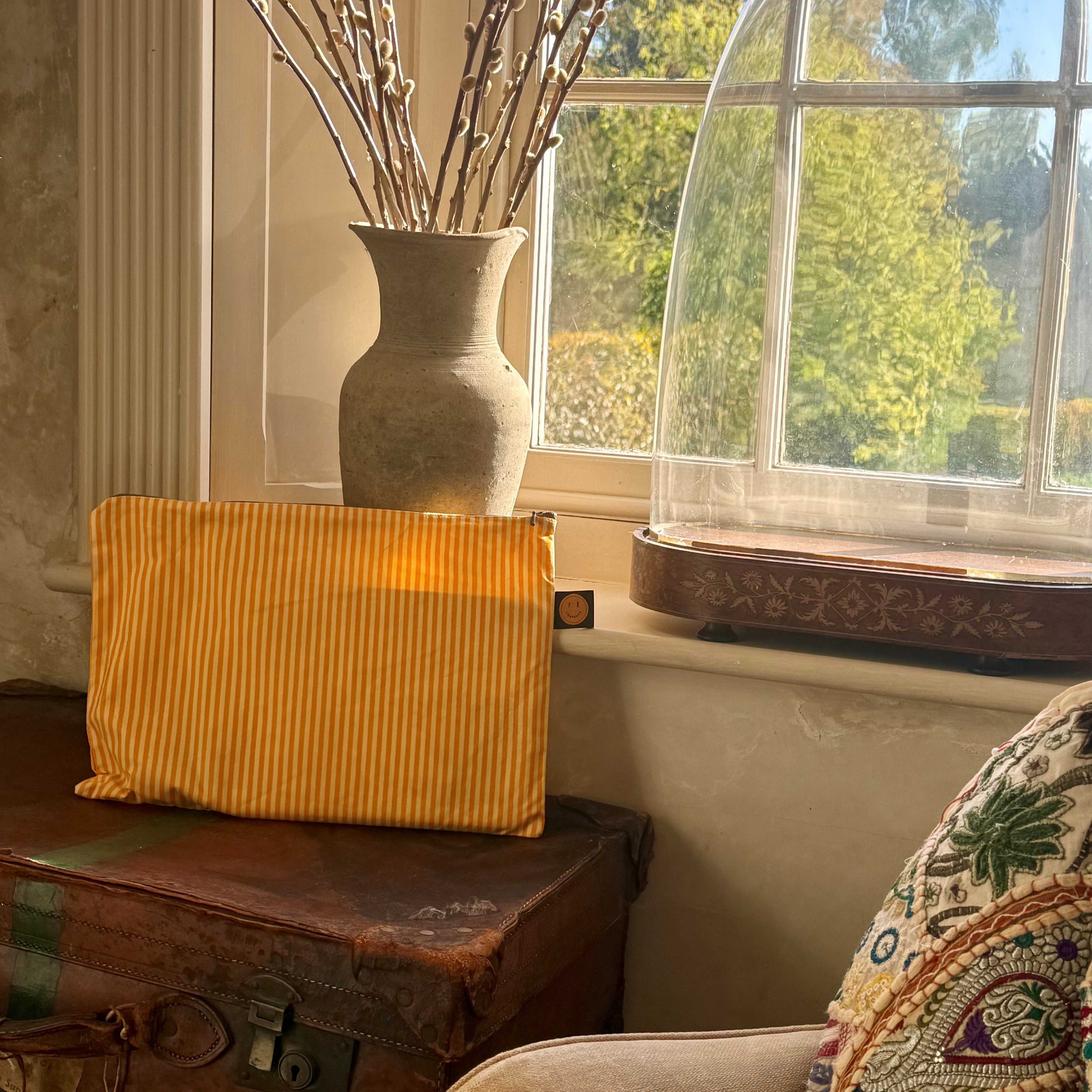 pouch on window in coubntry house