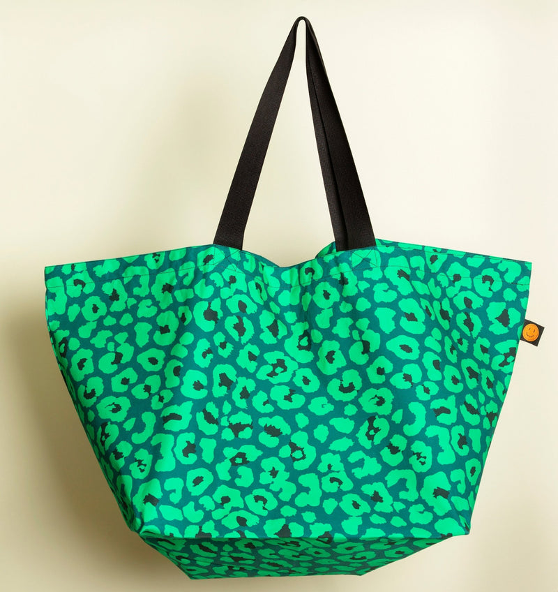 Green Leopard Contents Bag - The Contents Bag