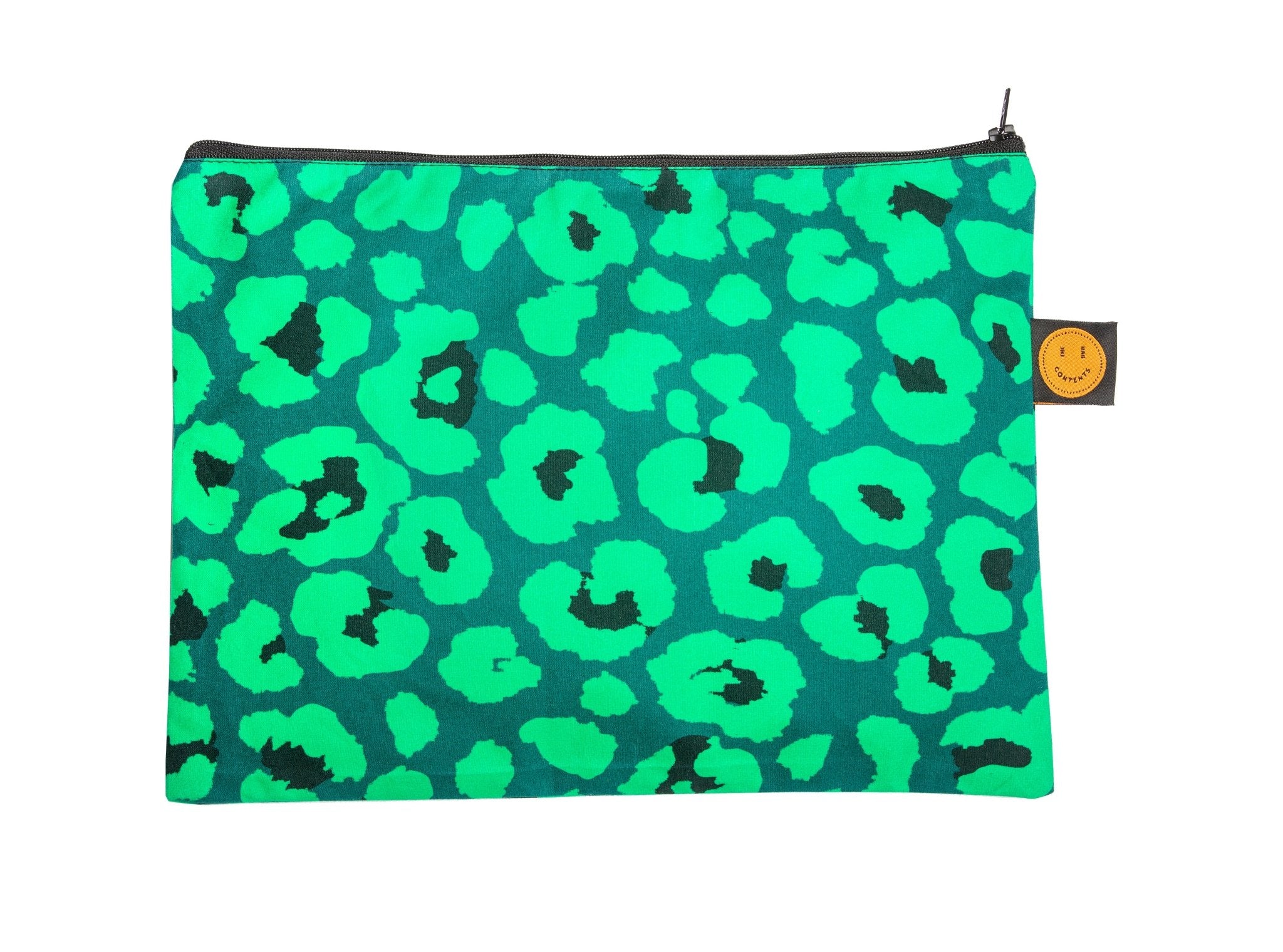 Green Leopard Small Contents Pouch - The Contents Bag