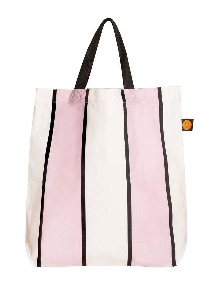 Mauve Striped Contents Book Bag - The Contents Bag