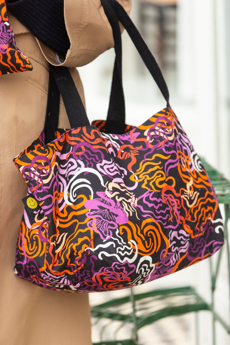 Mini Burgundy Mushroom Contents Bag - The Contents Bag