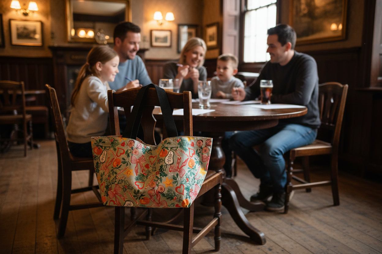 Mini Green Christmas Contents Bag - The Contents Bag