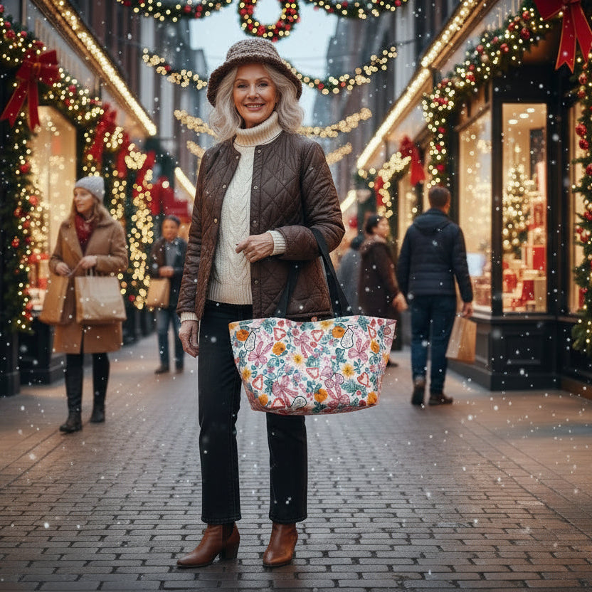 Mini Pink Christmas Contents Bag - The Contents Bag