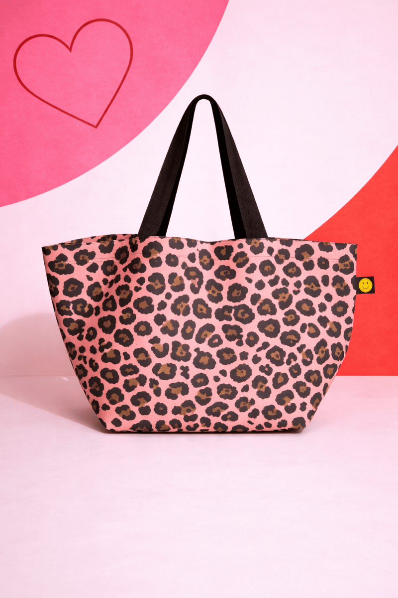 Mini Pink Leopard Contents Bag - The Contents Bag