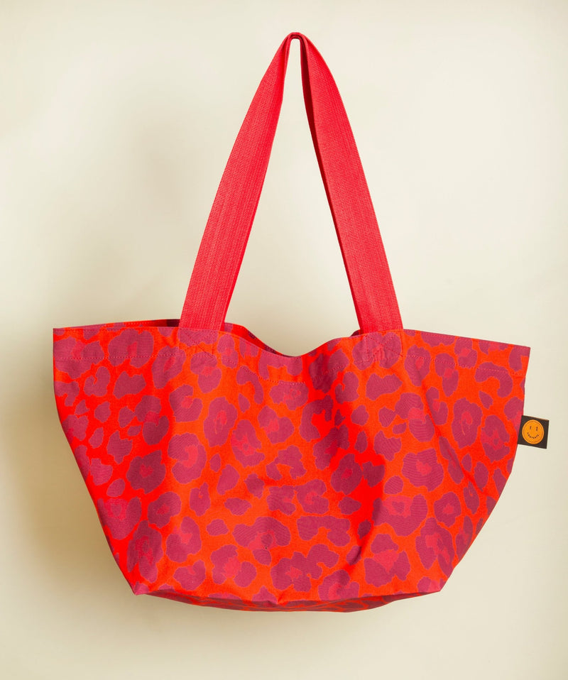 Mini Red Leopard Contents Bag - The Contents Bag