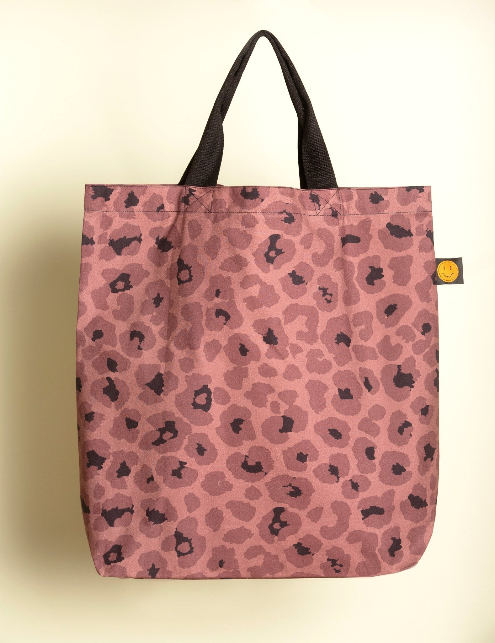 Mocha Leopard Contents Book Bag - The Contents Bag