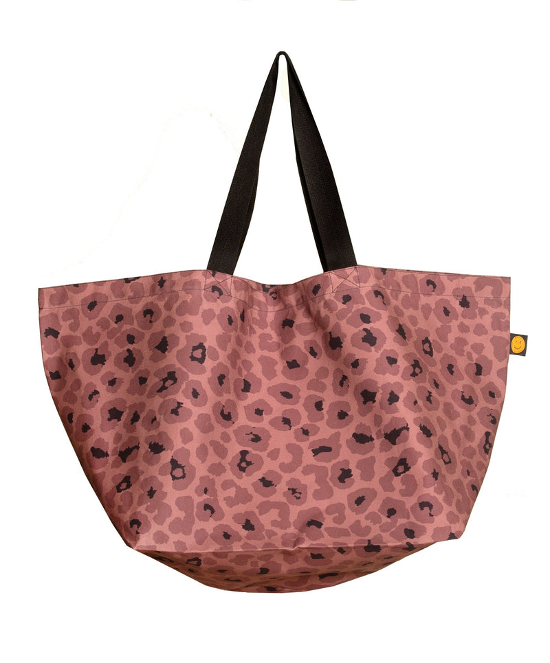 Mocha Leopard Oversize Contents Tote - The Contents Bag