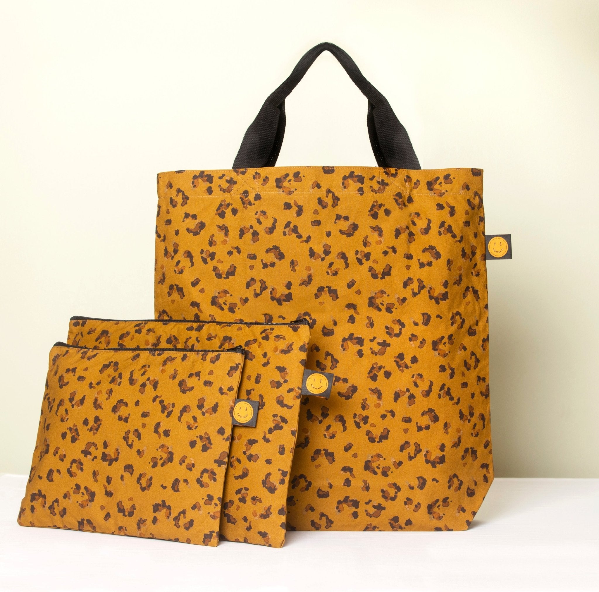 Original Leopard Contents Book Bag - The Contents Bag