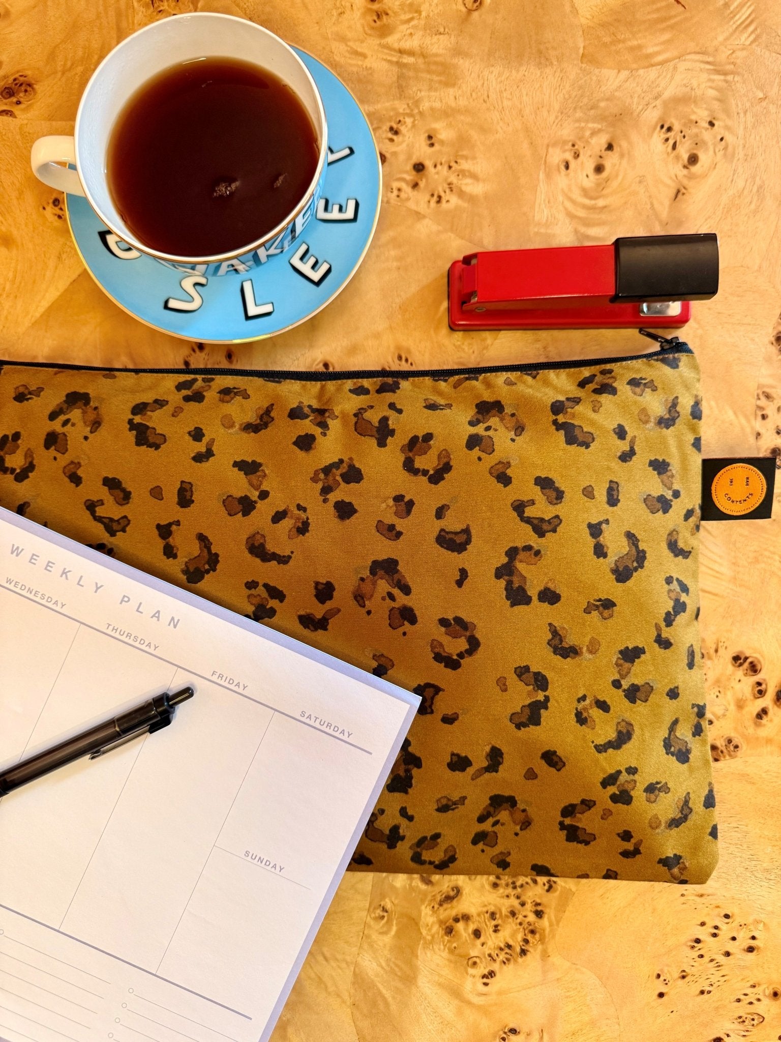 Original Leopard Large Contents Pouch - The Contents Bag