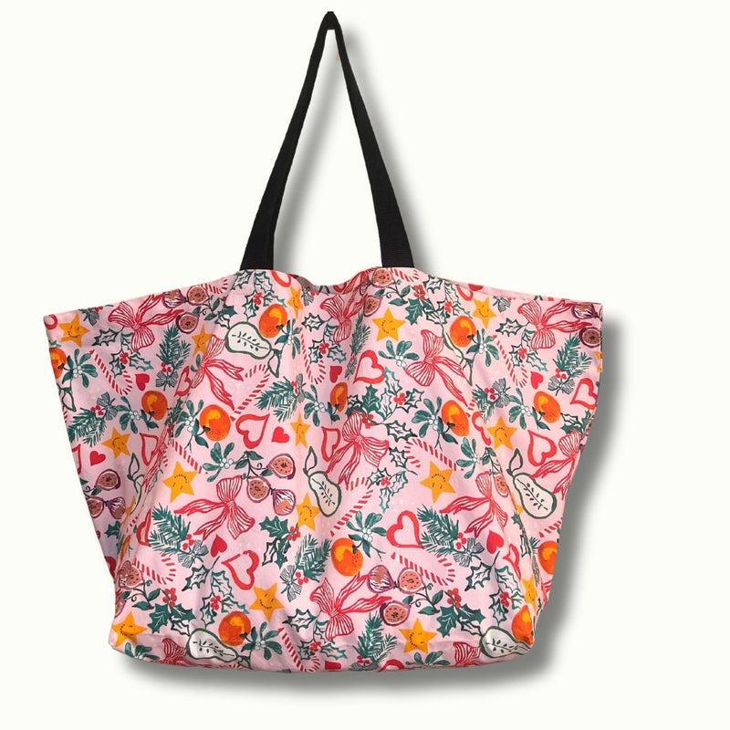 Pink Christmas Contents Bag - The Contents Bag