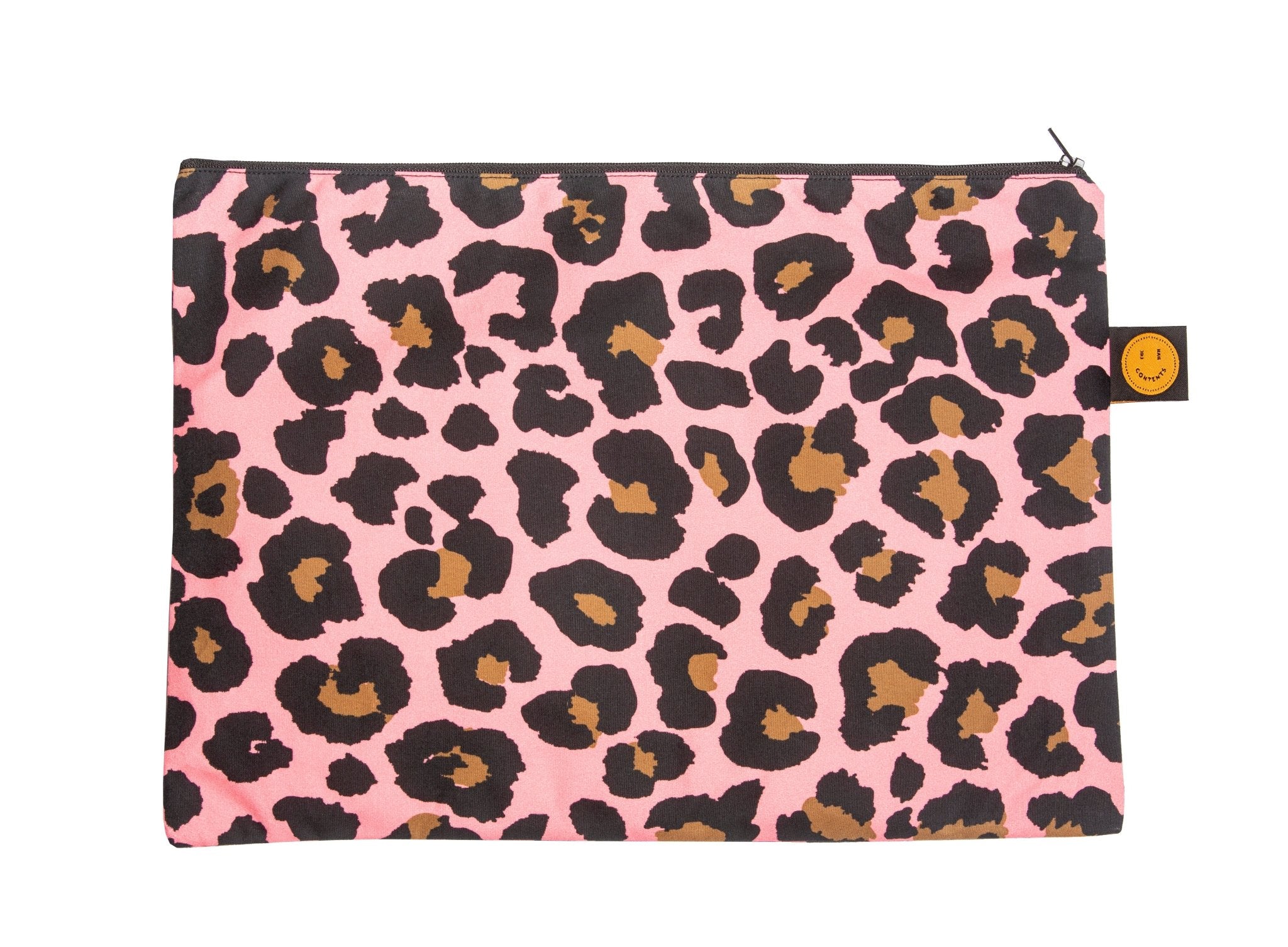 Pink Leopard Large Contents Pouch - The Contents Bag