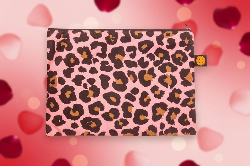 Pink Leopard Large Contents Pouch - The Contents Bag