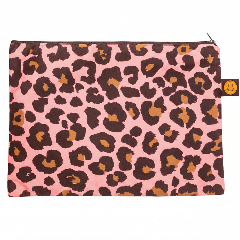 Pink Leopard Large Contents Pouch - The Contents Bag