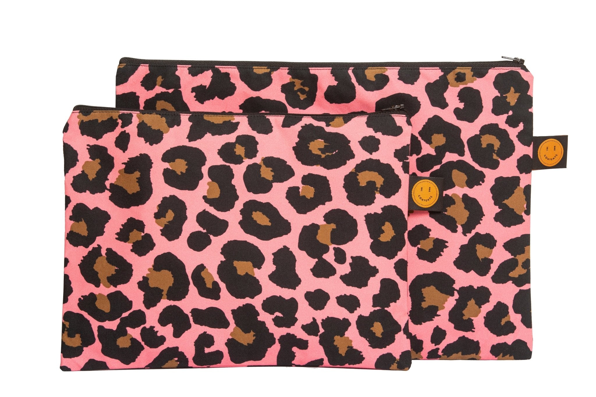 Pink Leopard Large Contents Pouch - The Contents Bag