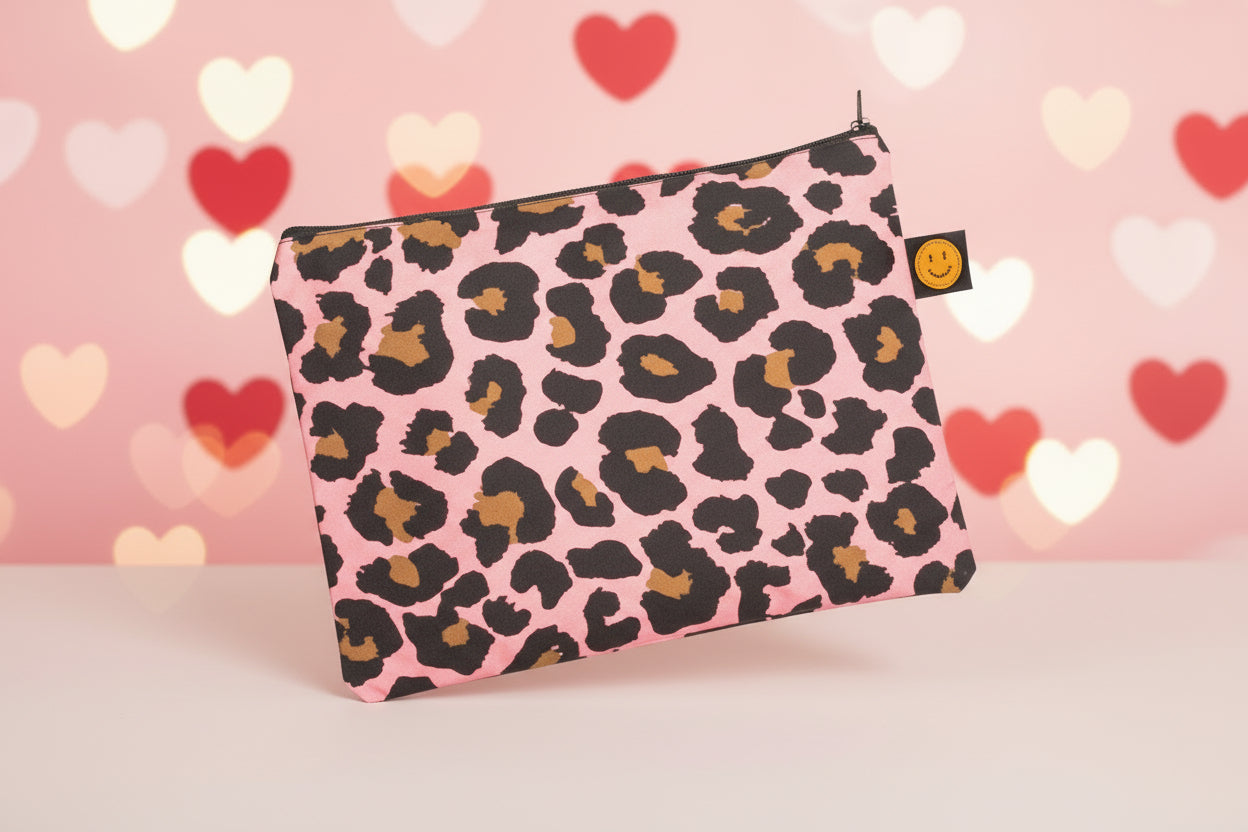 Pink Leopard Small Contents Pouch - The Contents Bag