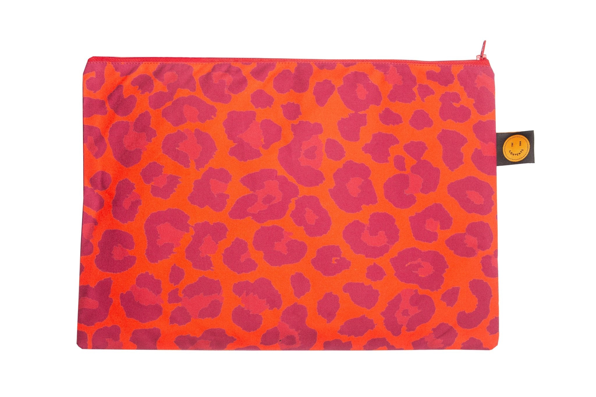 Red Leopard Large Contents Pouch - The Contents Bag