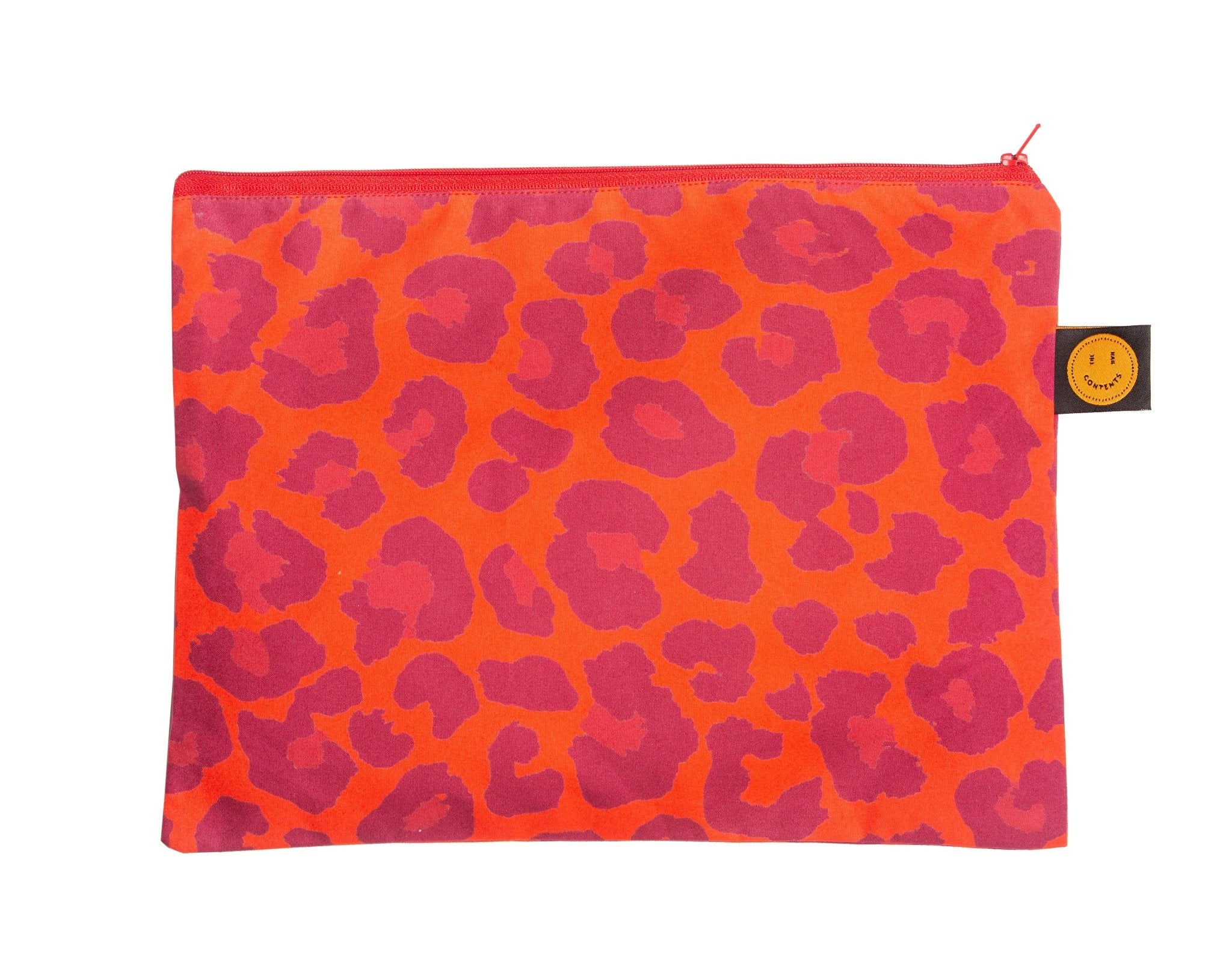 Red Leopard Small Contents Pouch - The Contents Bag